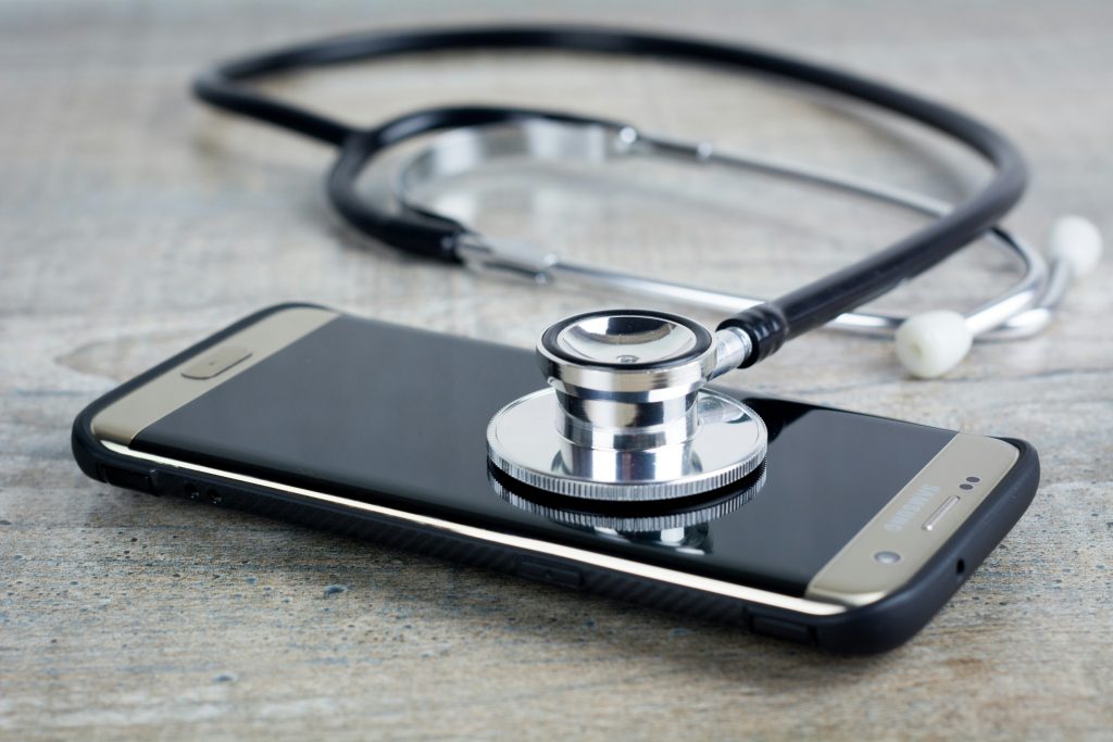 Phone and stethoscope