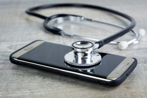 Phone and stethoscope